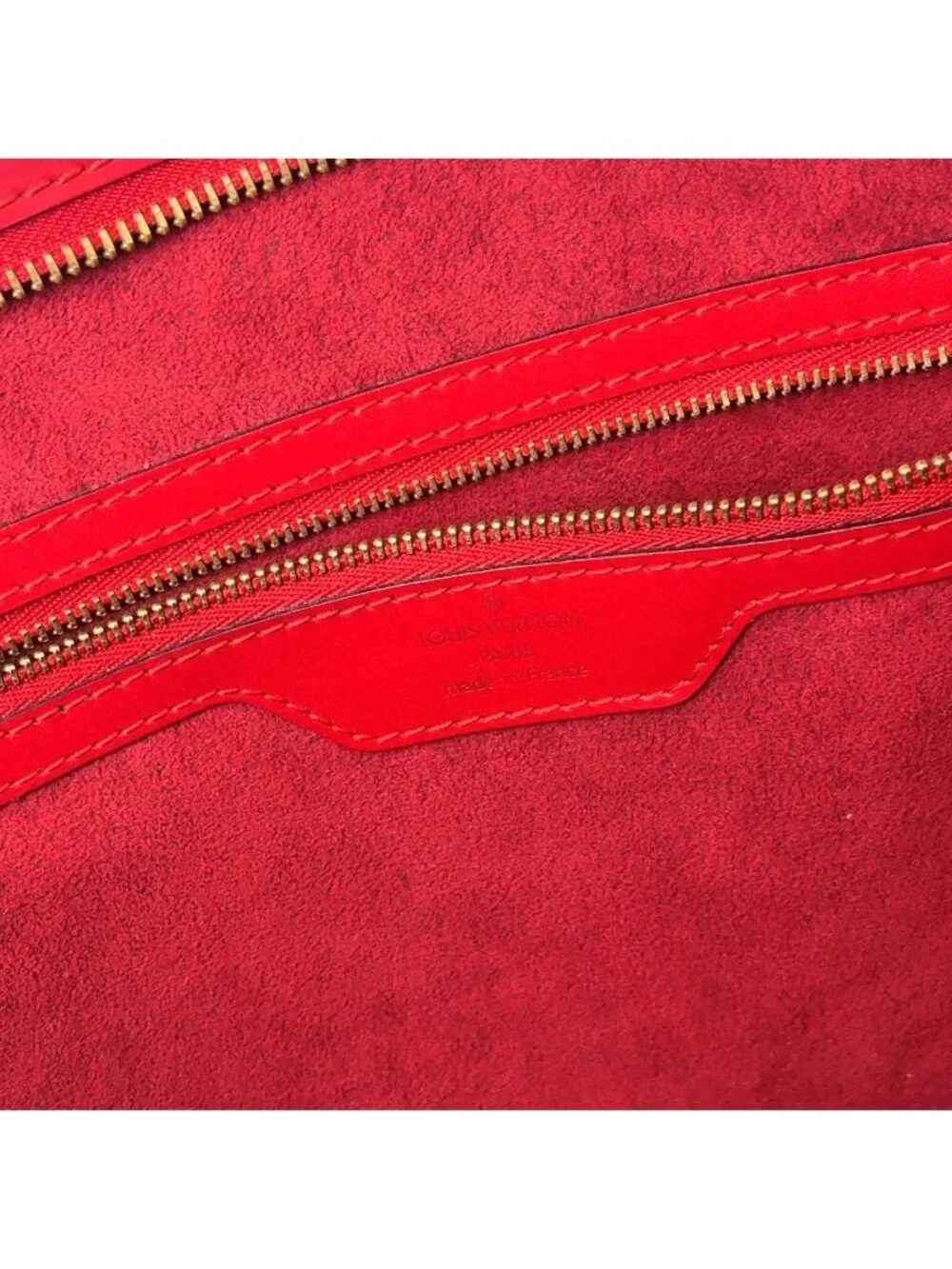 Louis Vuitton Saint Jacques Shopping Epi Castilian Red Leather Shoulder Bag Gold